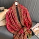 thumbnail image 2 of Luxury Brand Autumn Cashmere Pashmina Shawl Lady Wrap Warm Winter Scarves Design Print Female Foulard Cotton Stoles Scarf 2023, 2 of 5