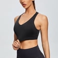 thumbnail image 6 of VISALY Sports Bras For Women Running Sports Bra Women Tank TopsSolid Color SleevelessCasualFashion Underwear Padded Bra Yoga Sports Bra Wireless Bras For Women Black M, 6 of 8