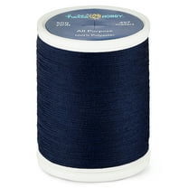 Hello Hobby Deep Blue 100% Polyester All Purpose Thread, 500 Yards