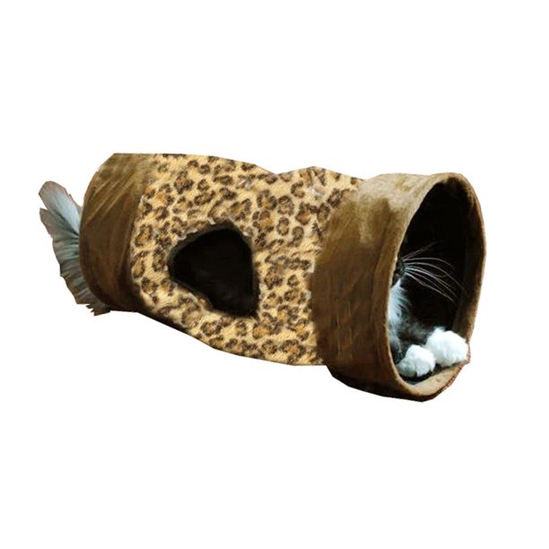 leopard print cat tunnel