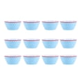 thumbnail image 4 of 12 Uds. Ensaladeras de 6 pulgadas, cuencos para servir comida, vajilla de porcelana de imitación, punto azul claro, 4 of 8