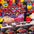 thumbnail image 4 of Cars Birthday Party Supplies, Cars Party Decorations and Tableware Set Includes Banner Hanging Swirls Paper Plates Napkins and Tablecloth, 4 of 4