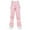 Pink, variant on Women's Insulated Bib Overalls, Winter Warm Waterproof Snow Pants, Solid Color, One-Piece Detachable Suspenders Trousers
