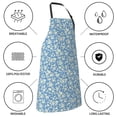 thumbnail image 5 of Goofa Floral Retro Style Printed Waterproof Apron 33" Chef Aprons for Men Heavy Duty Chemical Work Apron Adjustable Bib Apron, 5 of 9