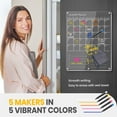 thumbnail image 5 of Clear Acrylic Magnetic Calendar for Refrigerator- Sleek Dry Erase Board & Chore Chart for Fridge, Perfect Family Organizer, Includes 5 High-Contrast Markers for Stainless Steel & White Kitchens, 5 of 7