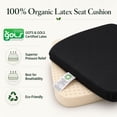 thumbnail image 4 of Organic Textiles 100% Organic Latex Seat Cushion with Heather Gray Cotton Cover - (3", Medium) - Pack of 1, 4 of 8