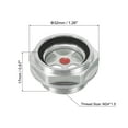 thumbnail image 2 of Uxcell Air Compressor Oil Sight Glass, 2 Pack M24*1.5 Aluminum Oil Liquid Level Gauge, 2 of 5