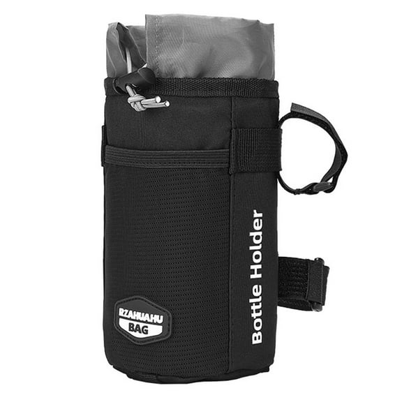 Bike Handlebar Bag Water Resistant Water Bottle Bag Front Biking Storage Black