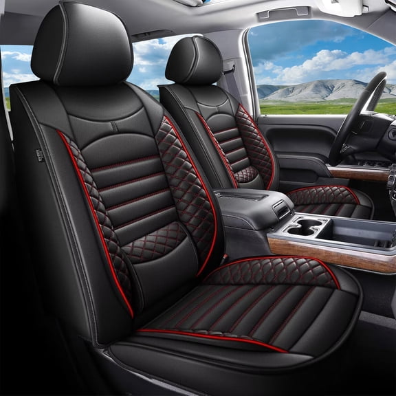 Seat Covers Fit for Ford F150 2009-2026 - F250/F350/F450 2017-2025 5 Seat Full Set Faux Leather Truck Seat Covers