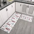 thumbnail image 2 of White Christmas Tree Pattern Kitchen Rugs Sets Of 2,Anti Fatigue Kitchen Mat Rugs Non Slip Washable,Decorative Kitchen Floor Mats for Kitchen,Sink,Laundry,17"x30"+17"x47", 2 of 7