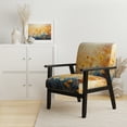thumbnail image 2 of Designart "Harvested Gold III" Yellow Abstract Landscape Upholstered Accent Chair - Modern Arm Chair For Living Room, 2 of 7