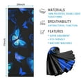 thumbnail image 2 of Black Blue Butterfly Pattern Hot Yoga Mat Towel Non Slip for Hot Yoga - Quick-Drying Yoga Mat Cover with 4 Corner Pockets with Travel Bag - Hot Yoga Towel Non Slip Grip Moisture Wicking Sweat 70"x26", 2 of 6
