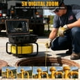 thumbnail image 4 of PowerWill Self-Leveling Sewer Inspection Camera, 9" HD Plumbing Camera with DVR, 164 ft Cable, 32GB, Meter Marker, 12 LED Lights, IP68, 4 of 8