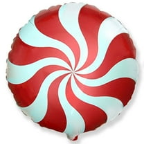 Indulge in Sweet Delights with LOONBALLOON Sweets-Candy Balloons - 18 inch PEPPERMINT CANDY - RED (2 pcs)