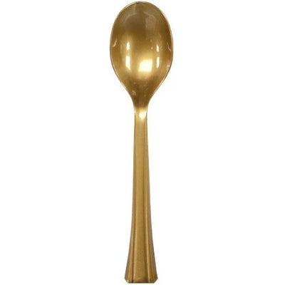 EcoQuality Disposable Gold Soupspoon Bag - Great for Party, Soups, Kitchen, Office, Togo, Lunch, Cafeterias, Restaurants (48)