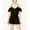 Black, variant on Be Bop Juniors Flutter Sleeved Cold Shoulder Romper Olive L