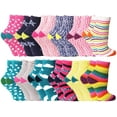 thumbnail image 2 of SOCKS'NBULK Womens Wholesale Bulk Warm And Cozy Fuzzy Socks, Colorful Winter Socks (12 Pairs Motif Designs), 2 of 7