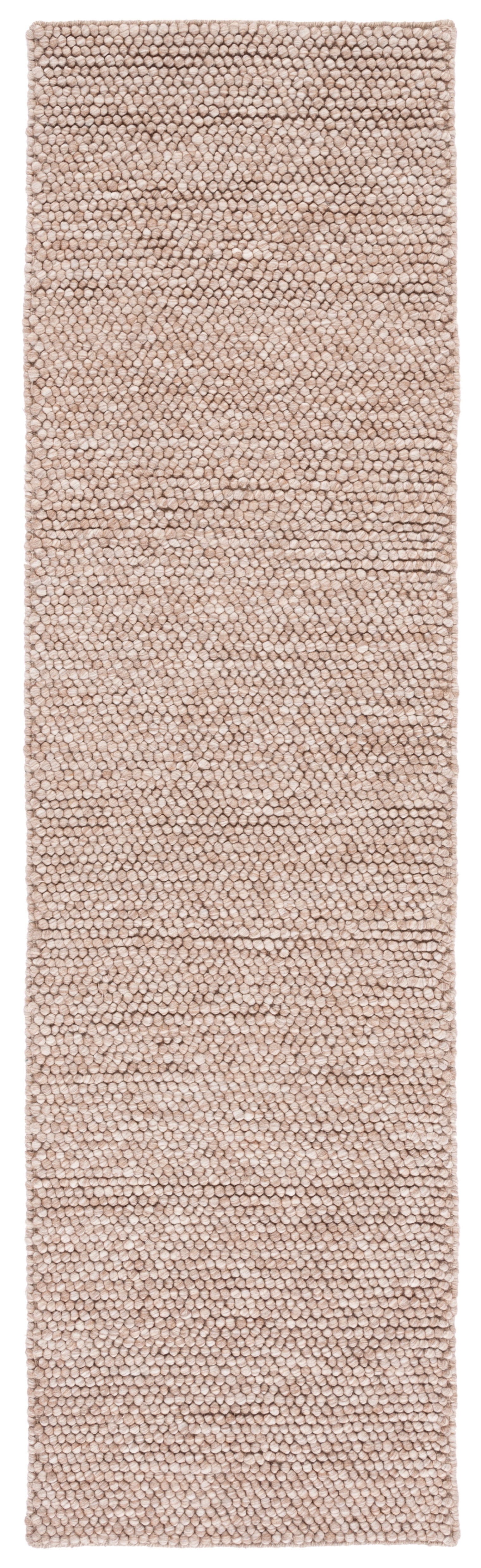 SAFAVIEH Natura Feride Geometric Runner Rug, Brown, 2'3" x 12' - Scandinavian Design, Brown, Handmade Wool Blend, Ideal for Living Room, Bedroom, Dining Space, Entryway, Hallway, Kitchen