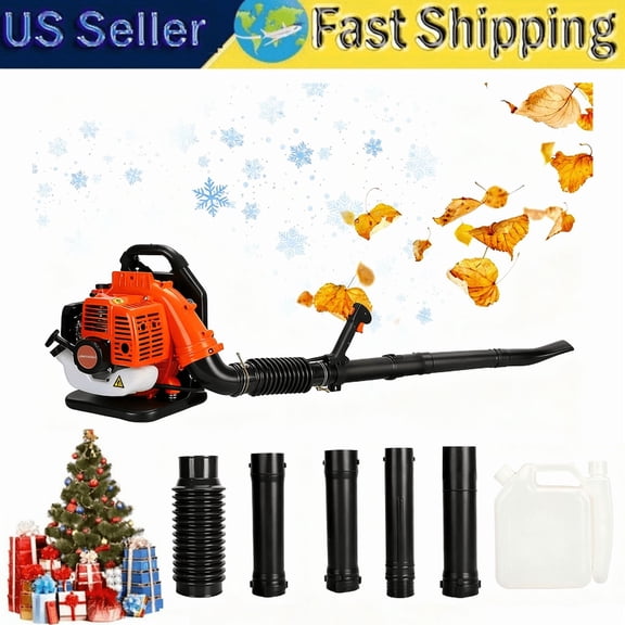 52CC Backpack Leaf Blower Gas Powered, Fuel Tank, Delivers 550CFM & 200MPH , Perfect for Garden Maintenance, Clearing Leaves & Snow
