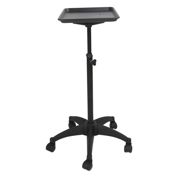 Height Adjust Salon Service Tray, Rolling Salon Tray Cart Stainless Steel for Home Use
