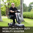 thumbnail image 3 of Mbxcooter Long Range Heavy Duty Mobility Scooter for Adults & Seniors, 500W & 400LBS Capacity Electric Powered Chair，All Terrain Fast Mobility Scooter for Travel w/Absorber & 10" Tires, 3 of 12