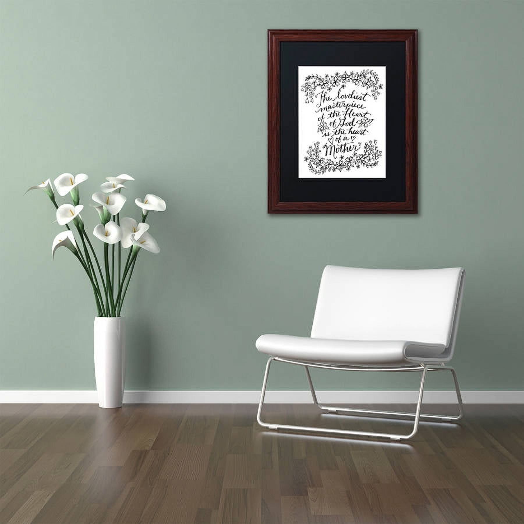 Trademark Fine Art "Mothers Heart" Canvas Art by Elizabeth Caldwell, Black Matte, Wood Frame