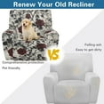 thumbnail image 4 of FKELYI Grunge Red Rose Print Anti-Dust Recliner Slipcover 4 Pcs Reclining Chair Cover Furniture Protector for Single Seat Lounge Armchair Covers for Bedroom Decor, 4 of 7