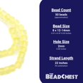 thumbnail image 4 of The Bead Chest Pastel Yellow Faceted Recycled Java Sea Glass Beads 13mm Indonesia Large Hole 22 Inch Strand, 4 of 4