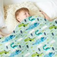 thumbnail image 4 of Gresahom Dinosaur Baby Blanket, Dinosaur Blanket for Kids Boys Girls, Super Soft Fleece Dino Blankets for Kids Newborns Baby, Dinosaur Blankets for Baby Shower Gifts for Bed Couch Living Room(30"x40"), 4 of 7