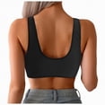 thumbnail image 6 of TOWED22 Women's Twist Front V Neck Bikini Top Padded Adjustable Spaghetti Straps Bathing Suit Tops Only Black,XXL, 6 of 7