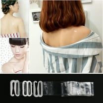 WHAMVOX  6 Pairs See-through Bra Straps Extenders Clear Invisible Bras