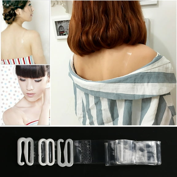 WHAMVOX  6 Pairs See-through Bra Straps Extenders Clear Invisible Bras