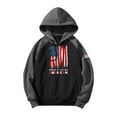 thumbnail image 5 of GIPQJK Men's Graphic Hoodies Usa Flag Hooded Sweatshirts Multicolor Panel Pullover Tops Casual Loose American Flag Print Patriotic Hoodies Sweatshirts with Pockets,Dark Gray XL, 5 of 6