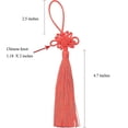 thumbnail image 2 of 12 borlas chinas de 8,5 pulgadas hechas a mano con hilo de seda satinado y nudos chinos para decoración de puertas y coches., 2 of 5
