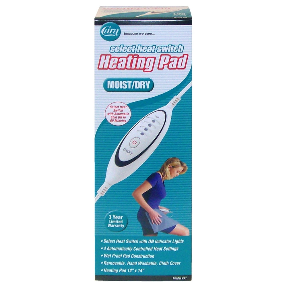 Cara Heating Pad Select Heat Switch Moist/Dry