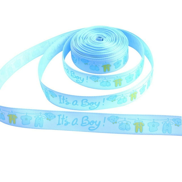 Ribbon 15mm 10yard It's A Boy Printed Ribbon for DIY Baby Shower Decoration Gift Wrapping Blue