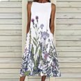 thumbnail image 3 of Fridja Robe Longue d'Été Décontractée Sans Manches à Col Rond Imprimé Floral pour Femmes, 3 of 4