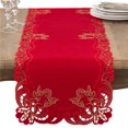 thumbnail image 1 of Saro Lifestyle Chemin de Table Brodé Design Cupidon 15 x 90 Po. Polyester Rouge, 1 of 1