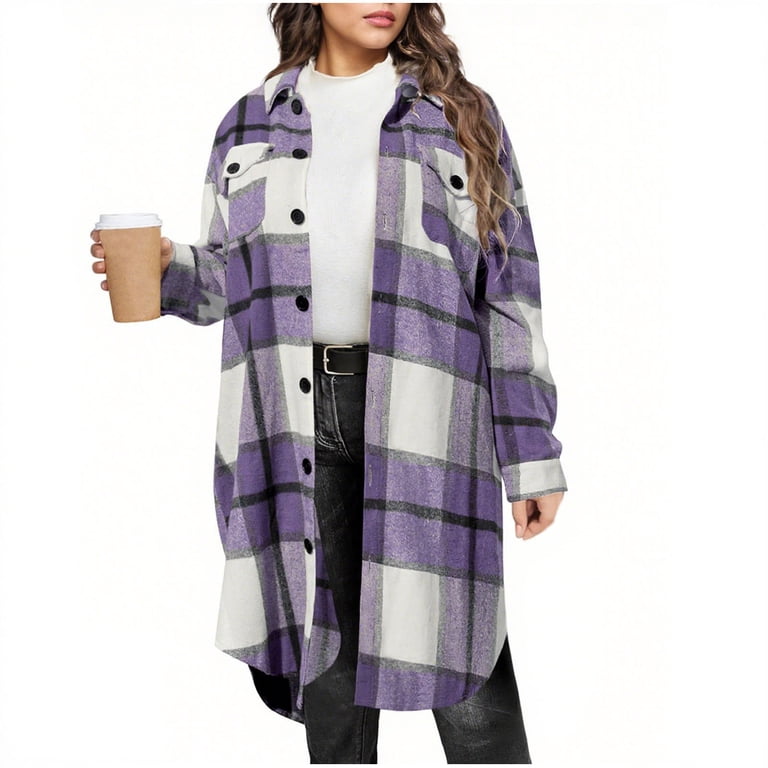 Manteau Long Femme Oversize Style Boyfriend à Carreaux - The French 95 - Neuf Avec étiquette