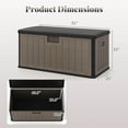 thumbnail image 3 of Costway Storage Box with Lockable Design & Gas Strut Handle 2 Person Bench Garden Organizer, 3 of 11