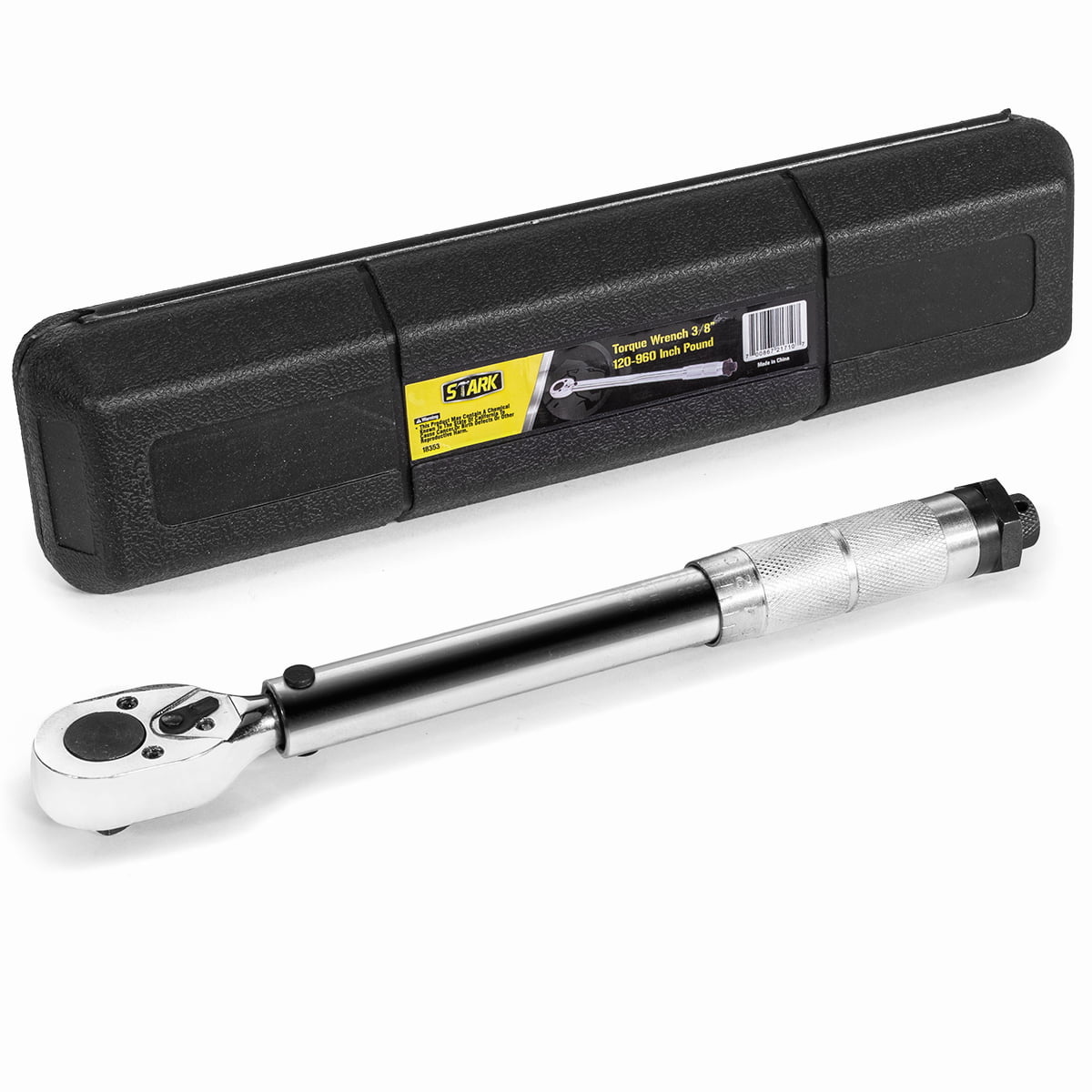 Adjustable Torque Wrench 40-250 In/Lb with Carrying Case Professional 3/8" Dr