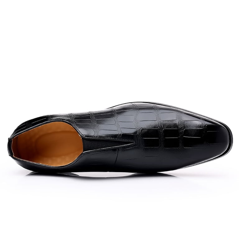 Entyinea Comfortable Dress Shoes for Men Fashion Comfy Leather Dress Casual  Loafer Shoe,Black 12.5 - Walmart.com