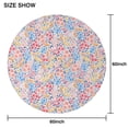 thumbnail image 6 of Pink Pioneer Flower Pattern Round Tablecloth 60"x60",Wrinkle Wipeable Table Cloth for Kitchen Dining Room Picnic Patio Party, 6 of 6