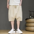 thumbnail image 3 of Angala Mens Shorts Solid Color Elastic Waist Shorts Summer Breathable Seaside Holiday Casual Mens Shorts Size 5Xl Beige, 3 of 5