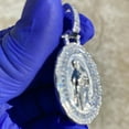 thumbnail image 7 of Real Solid 925 Sterling Silver Holy Virgin Mary Oval Pendant La Virgen De Guadalupe Colgante Medalla De Plata 1.25", 7 of 7