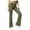 Army Green, variant on High Waisted Bell Bottom Leggings for Women Tummy Control Bootcut Workout Yoga Pants with Side Silt