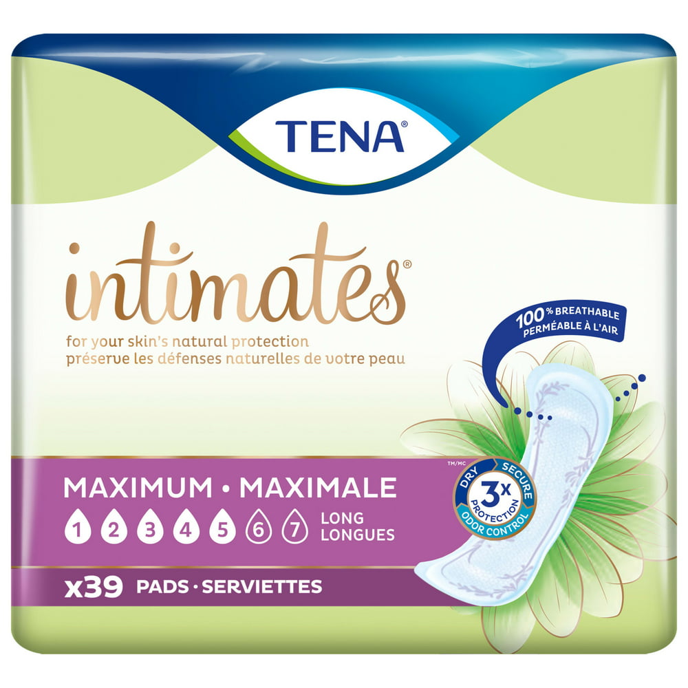 Tena Intimates Maximum Long Pad, 39 Count - Walmart.com - Walmart.com