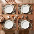 thumbnail image 6 of Sm:)e Jack-O'-Lantern Ghost Floral Halloween Placemats Set of 4, 12x18 Inch Holiday Table Mats for Indoor Outdoor Party Dining Decoration, 6 of 7