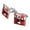 Silver, variant on Harley Quinn Character Square Cufflink Set - Silver or Gold