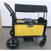 Vipsafe Foldable Wagon Stroller with Adjustable Canopy for 2 Kids